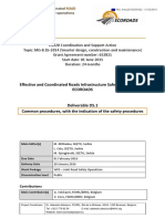 Deliverable 5.1 Common Procedures With The Indication of The Safety Procedures