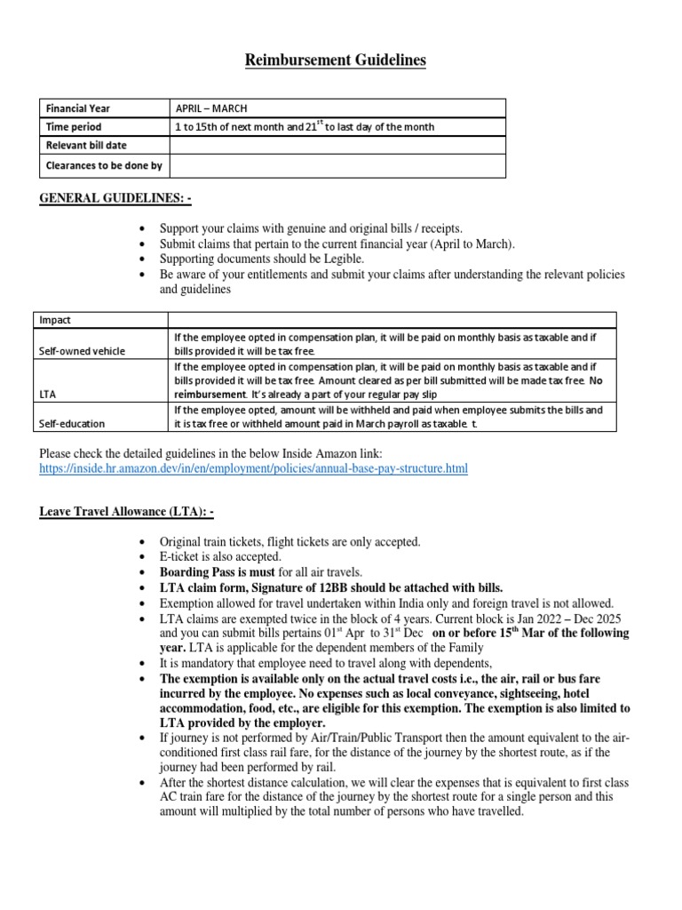 Reimbursement Guidelines FY2122 PDF Tax Exemption Taxes