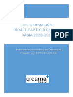 Programación PFCB Creama Xàbia 2020-2021