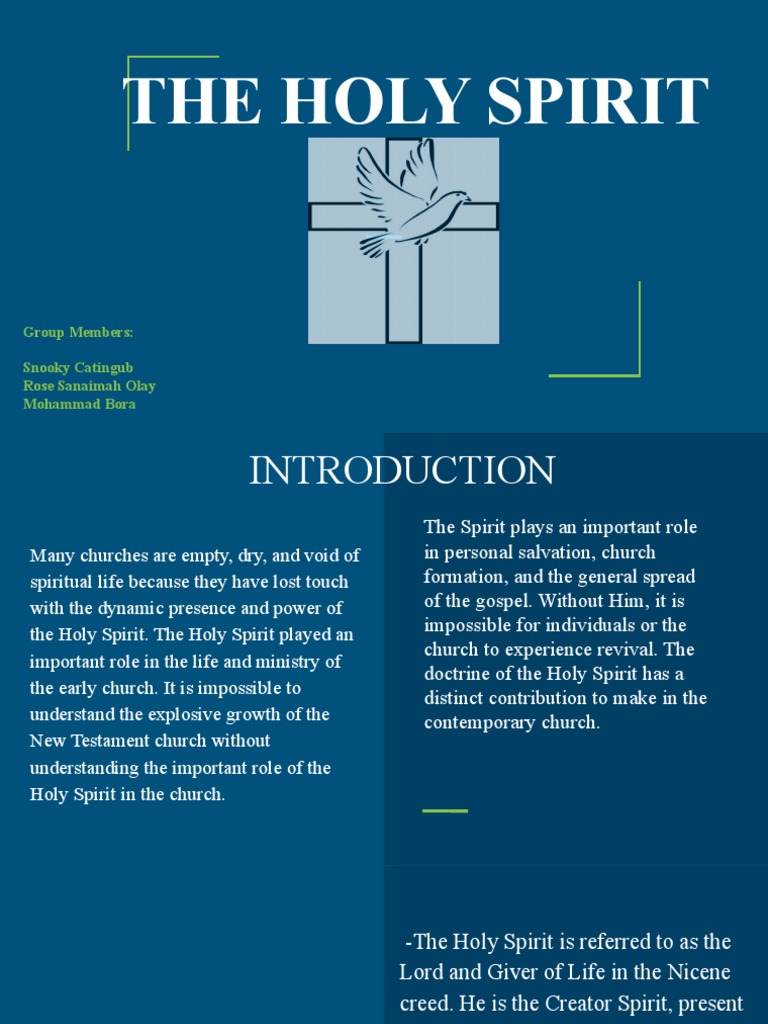 Holy Spirit Pdf Justification Theology Fruit Of The Holy Spirit