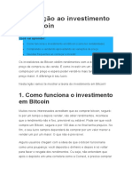 Introdução ao investimento em Bitcoin em 7 minutos