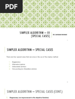 Simplex Algorithm - Special Cases