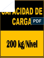 Señaletica - CAPACIDAD DE CARGA