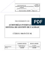 002 910-P-CUC-02 Auditorías Internas