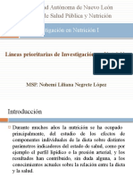 Tema 5 Líneas Pripriotarias de Investigación en Nutrición Ago 2021