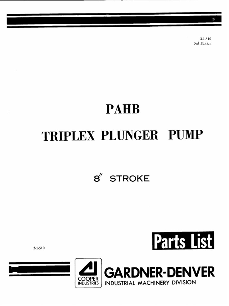 Triplex Plunger Pump Parts Guide | PDF | Piston | Pump