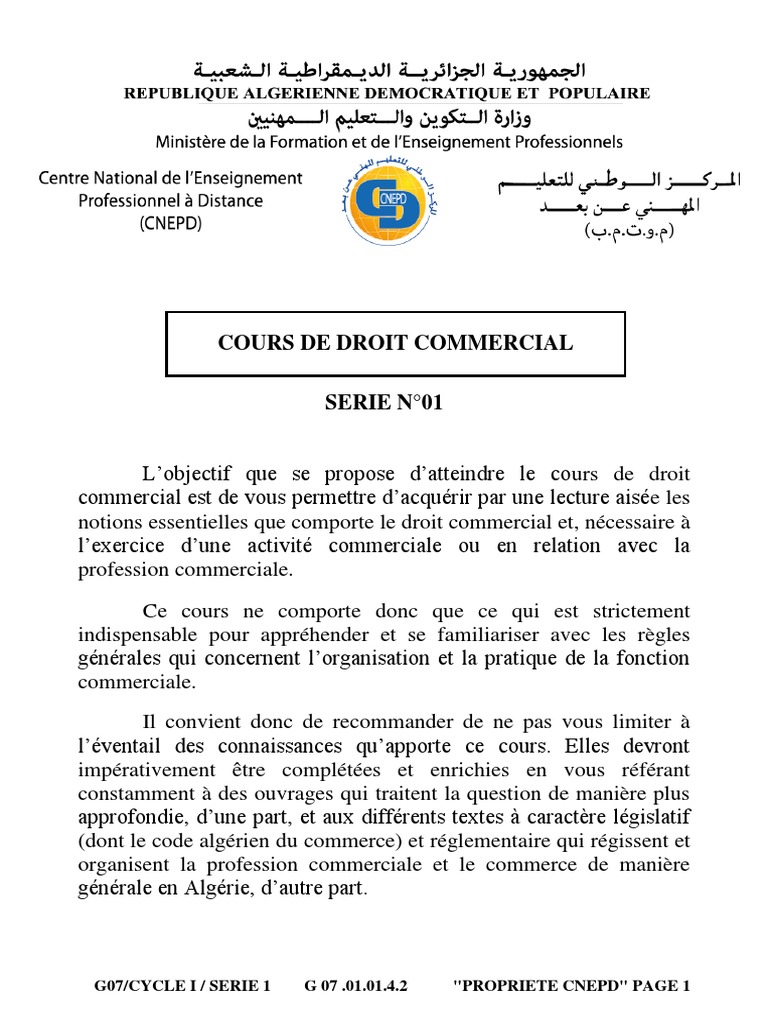 4 - Droit Commercial | PDF | Loi | Commerce