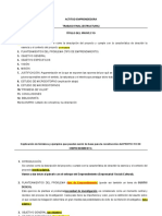 Actitud Emprendedora Estructura Del Trabajo Final