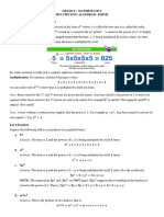 Multiplying Algebraic Terms