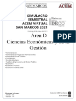 Simulacro semestral ACEM San Marcos 2021 prueba DECO habilidades cognitivas