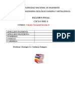 Calculo Vectorial - Examen Final