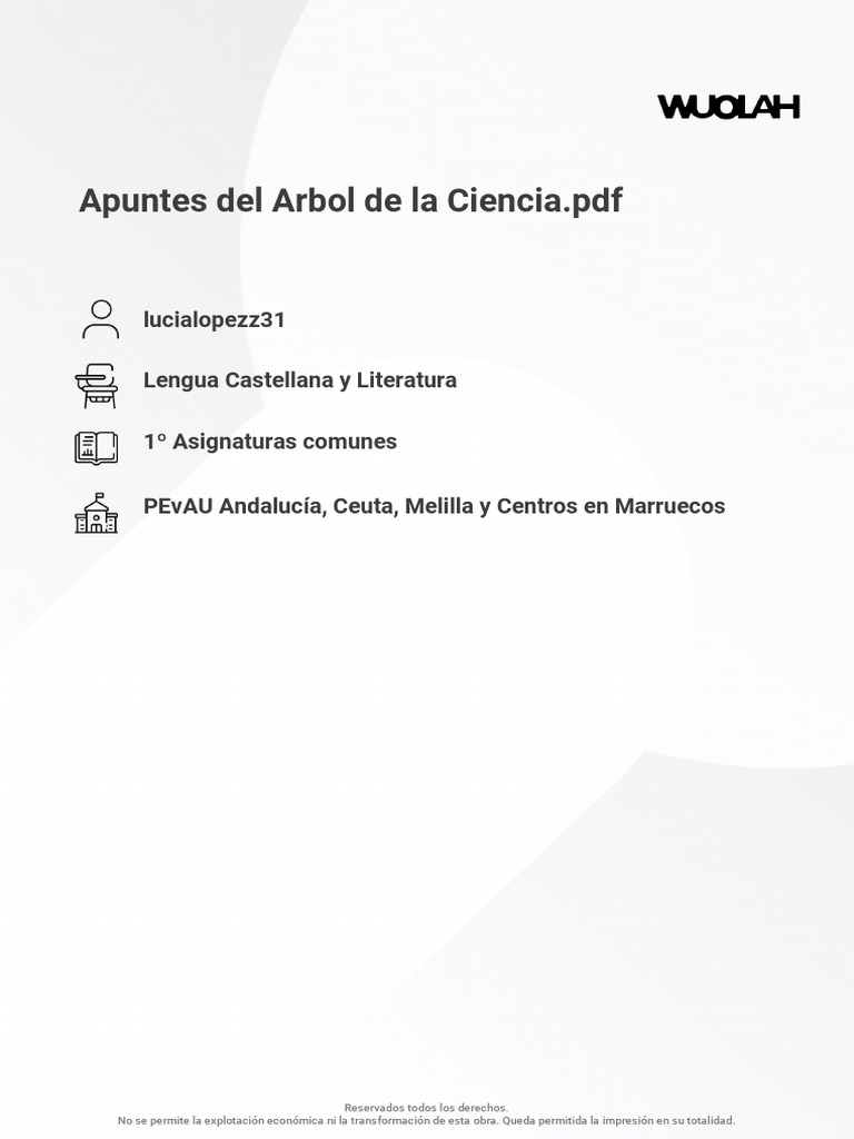 El Arbol De La Ciencia Pdf