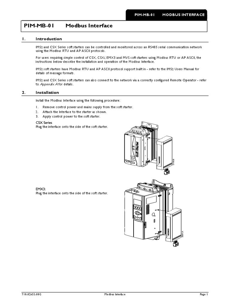 Modbus Interface Guide | PDF | Ascii | Computer Engineering