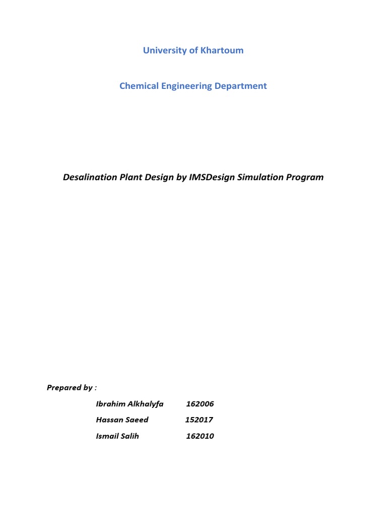 Desalination Plant Design Using IMSDesign | PDF | Desalination | Water