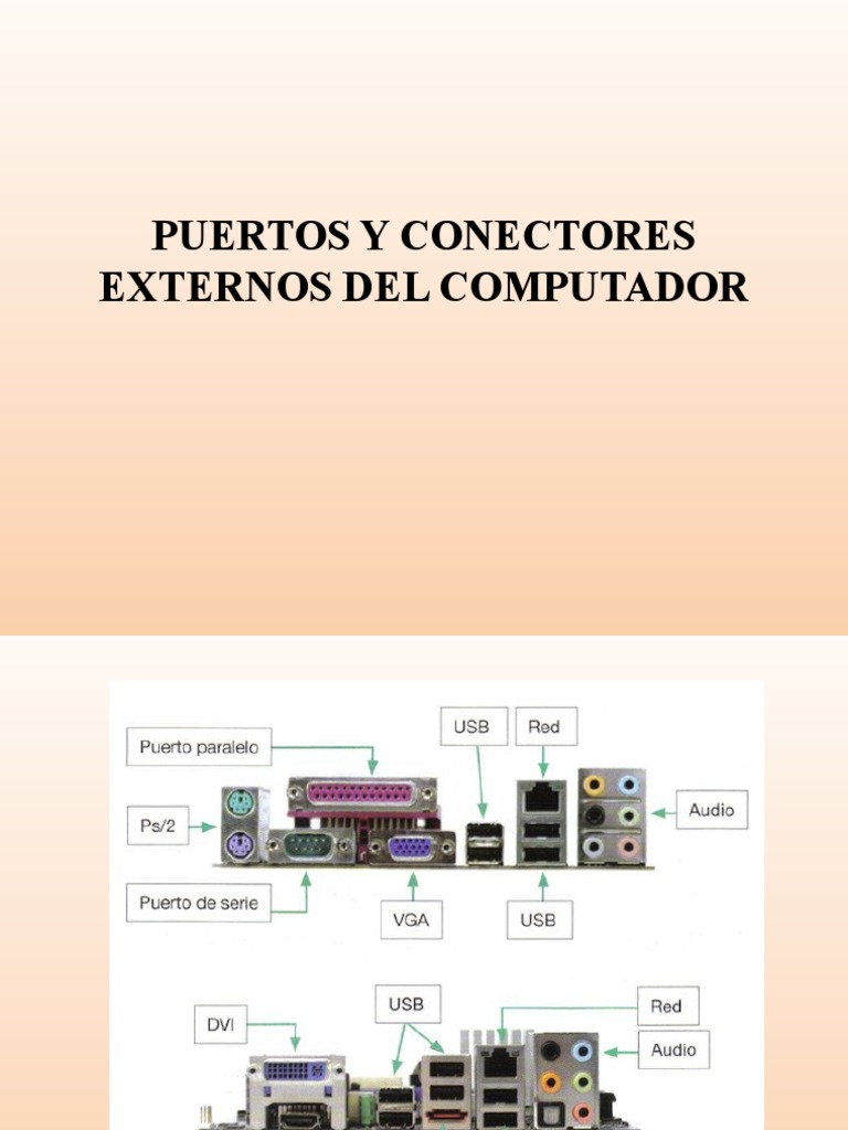 Puertos y Conectores Externos de PC | PDF | USB | Periférico