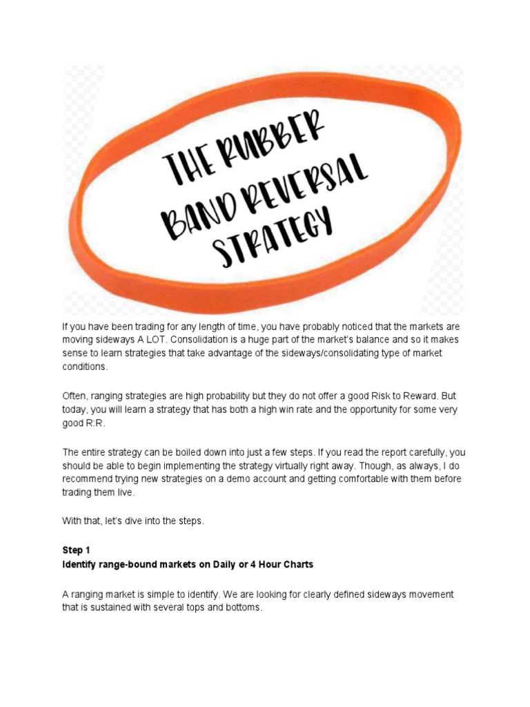 The Rubber Band Reversal Strategy | PDF | Market (Economics) | Order ...