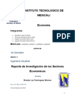 Investigacion de Sectores de Economia