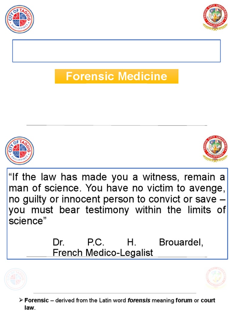 Science of criminalistics pdf death forensic science