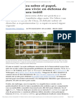 2022 10 18 - El Pais - Obra Maestra Sobre El Papel, Pesadilla para Vivir: en Defensa de La Arquitectura Inútil