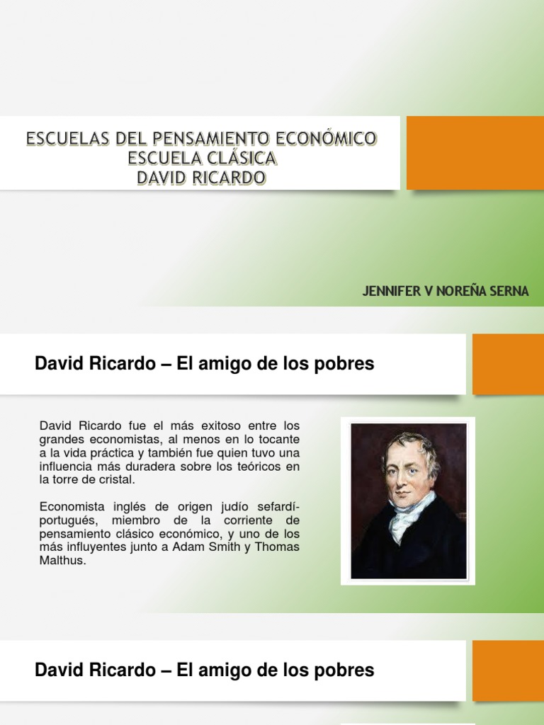 David Ricardo y la Teoría Económica Clásica | PDF | Salario | Capital ...