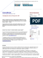 Clima Organizacional y Desempeño Laboral en Las Instituciones Educativas Bolivarianas de La Ciudad Puno - 2014 - Perú