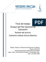 Ensayo Plan Sectorial de Educacion