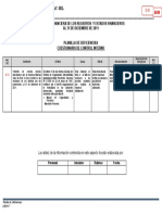 Planilla de DEFICIENCIAS