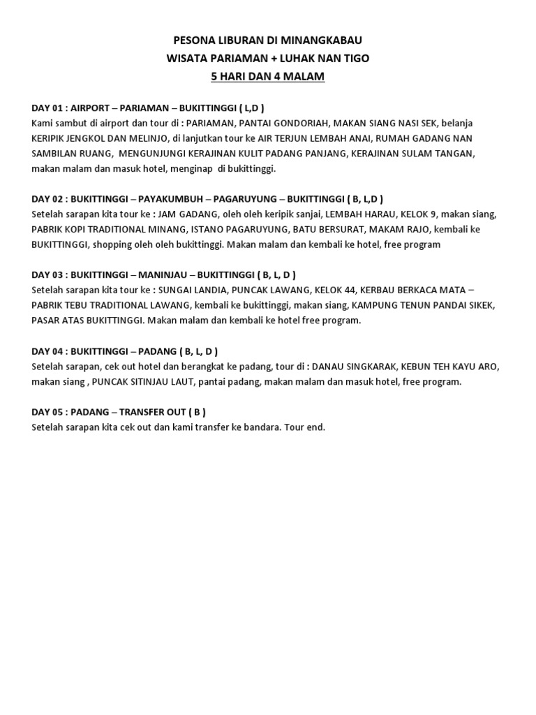Pesona liburan di minangkabau 5d 4n code 2 pdf