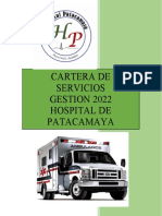 Cartera de Servicios Hospital Patacamaya