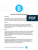Company Travel Policy Template 20201123