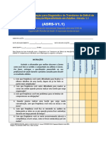 ASRS-V1.1 - Escala de Auto-Avaliação Para Diagnóstico Do Transtorno de Déficit de AtençãoHiperatividade Em Adultos - Versão 1.1