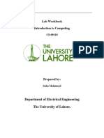 Introduction to Computing Lab Workbook CS-09110