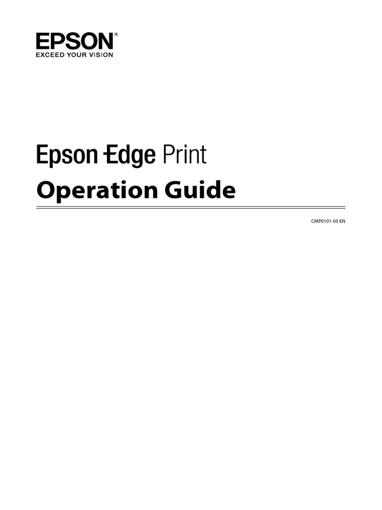Epson Edge Print Guide PDF Printer Page Layout