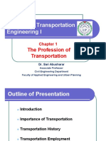 Transportation Engineering I: An Introduction