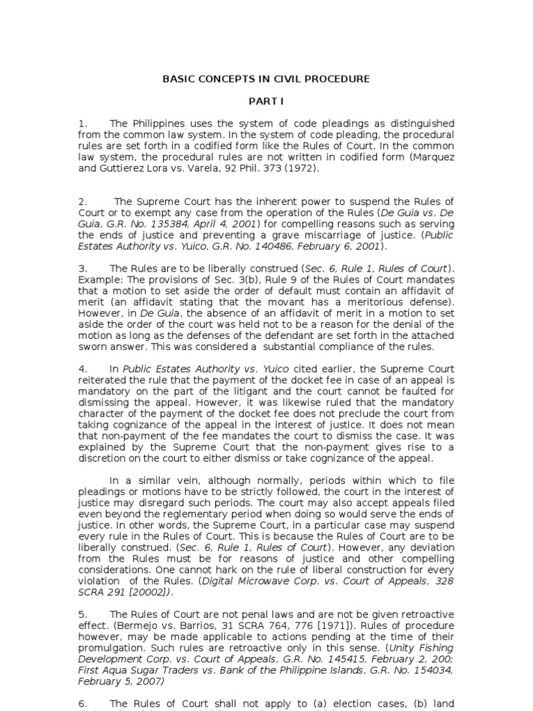 Civil Procedure Basics in the Philippines | PDF | Pleading | Lawsuit