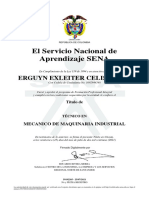 El Servicio Nacional de Aprendizaje SENA: Erguyn Exleiter Celis Casas