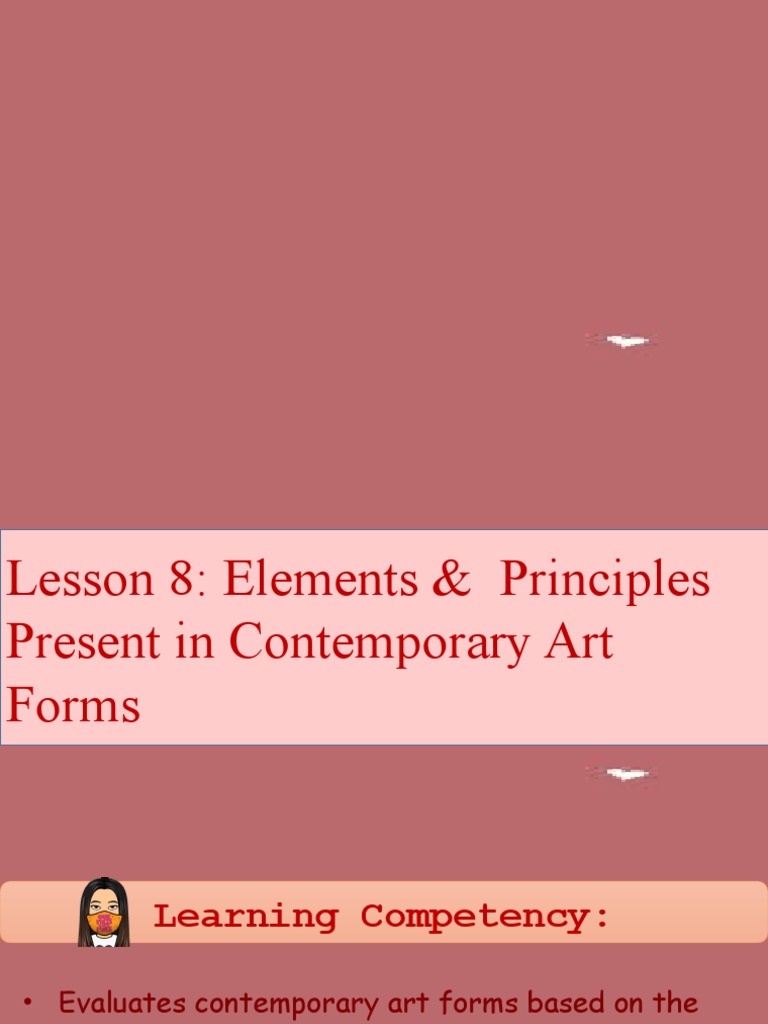 Lesson 8 Elements and Principles PDF Aesthetics The Arts