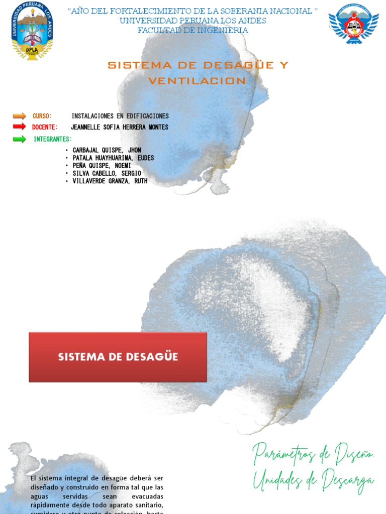 Sistema de Desagüe y Ventilacion | PDF | Baño | Colector de aguas pluviales