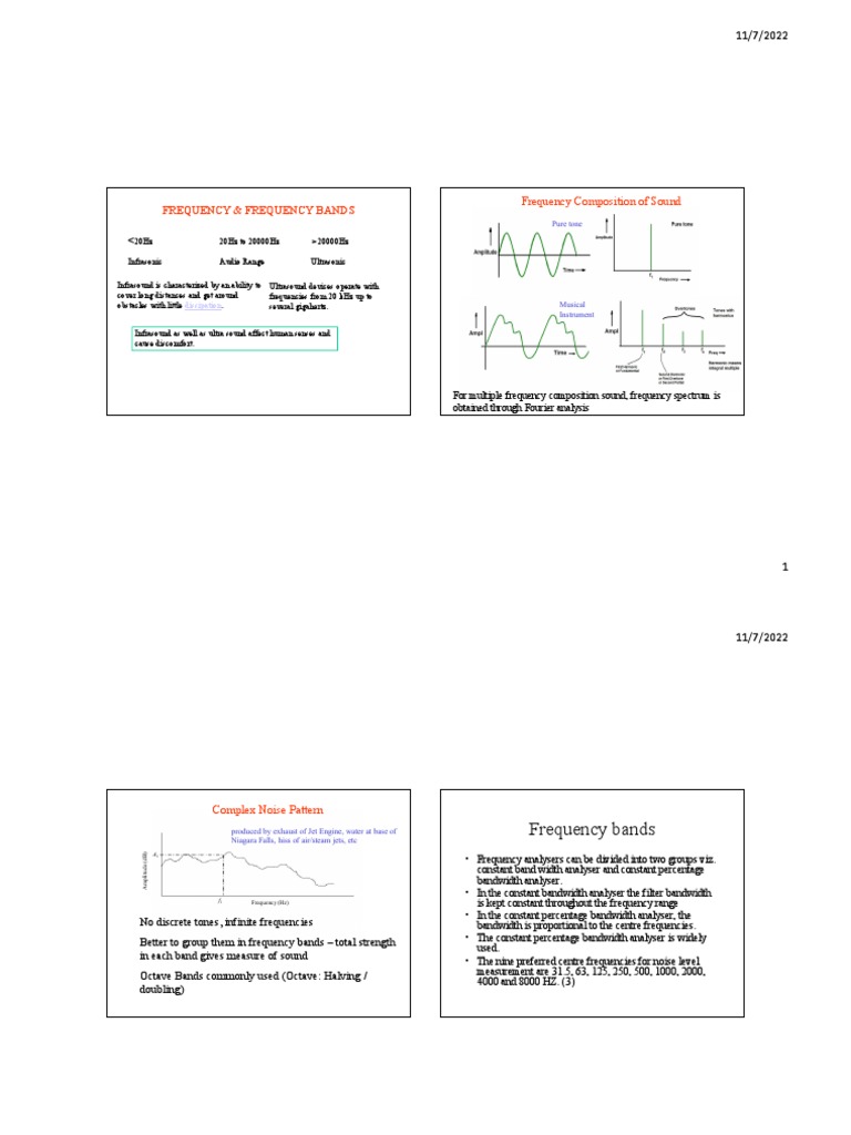 Handout Part 2 Vibration & Noise Control PDF Sound Bandwidth