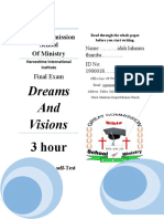 Dream and Vision Exam