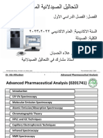 Lecture 1 Control of The Quality of Analytical Methods and UV-Vis Spectros