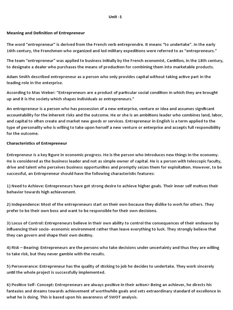 Characteristics of Successful Entrepreneurs | PDF | Entrepreneurship ...