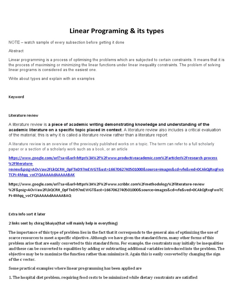 Linear | PDF | Linear Programming | Mathematical Optimization