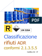 Classificazione rifiuti ADR conformi 2.1.3.5.5 Rev. 1.0 2022