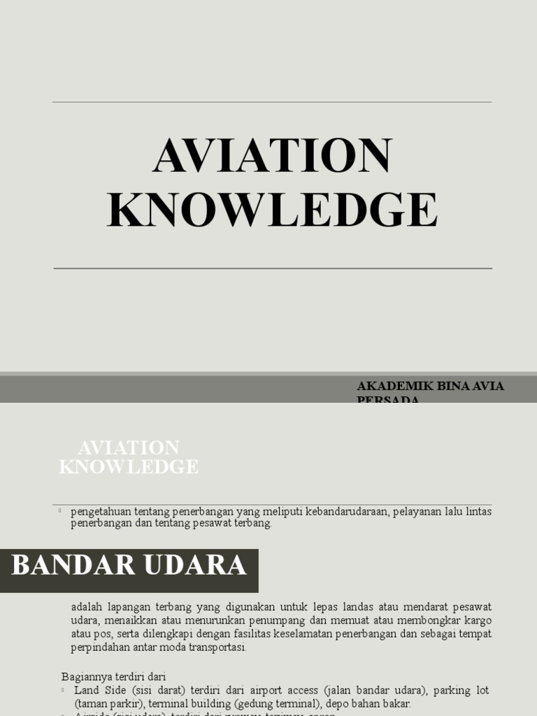 PPT Aviation Knowledge PDF