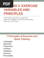 Principles of Exercise and Progression | PDF | Physical Fitness ...