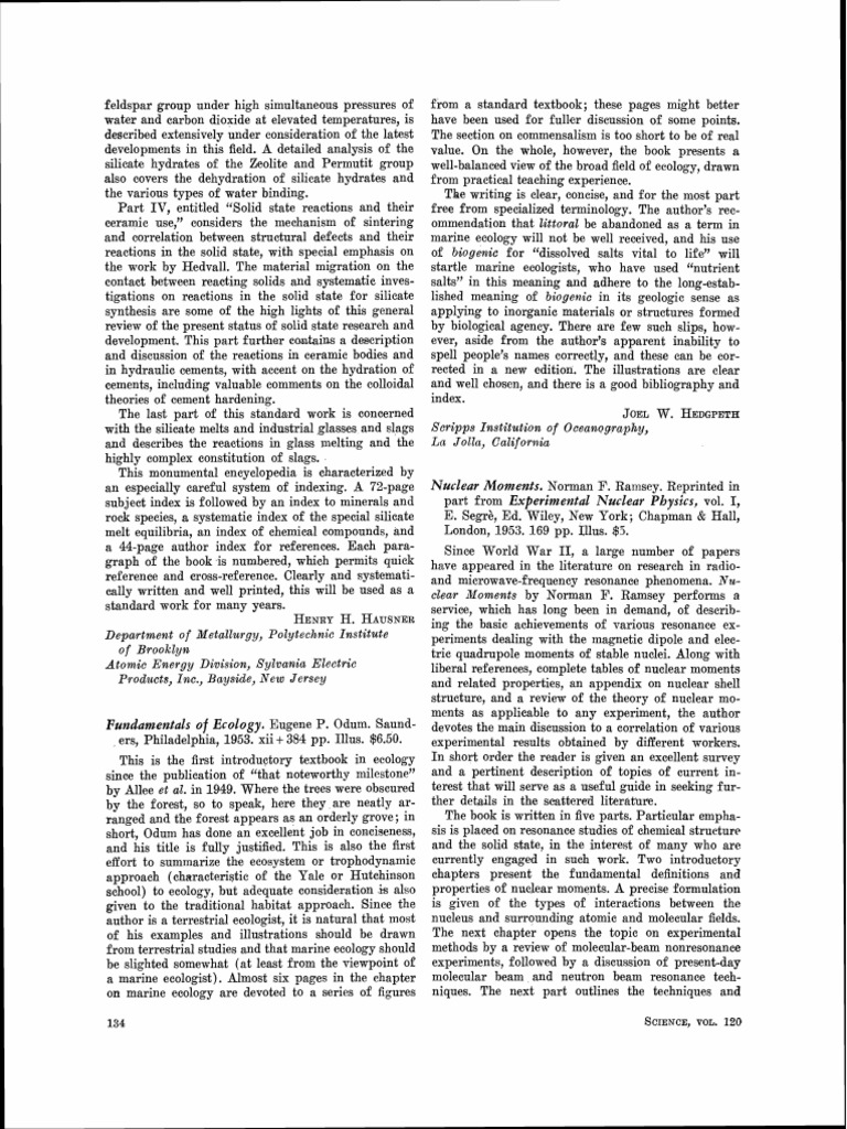 Fundamentals of Ecology Eugene P Odum Sa | PDF | Ecology | Solid State ...