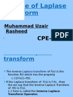 Inverse of Laplase Transform: Muhammad Uzair Rasheed
