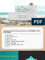 Factoring Polynomials