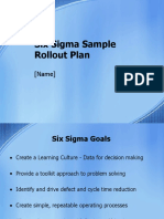 Six Sigma Sample Rollout Plan